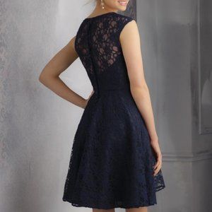 Mori Lee Affairs 31041 Tulle Gown Dress Size US 10 Navy Blue
